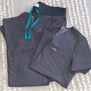 FIGS Catarina Scrub Top and Cargo Scrub Pants
